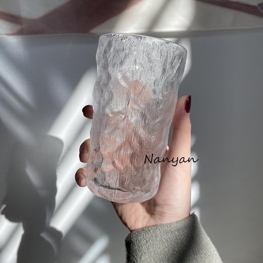 日式ins简约树皮纹玻璃杯水杯威士忌红酒杯果汁咖啡杯家用啤酒杯 商品图2