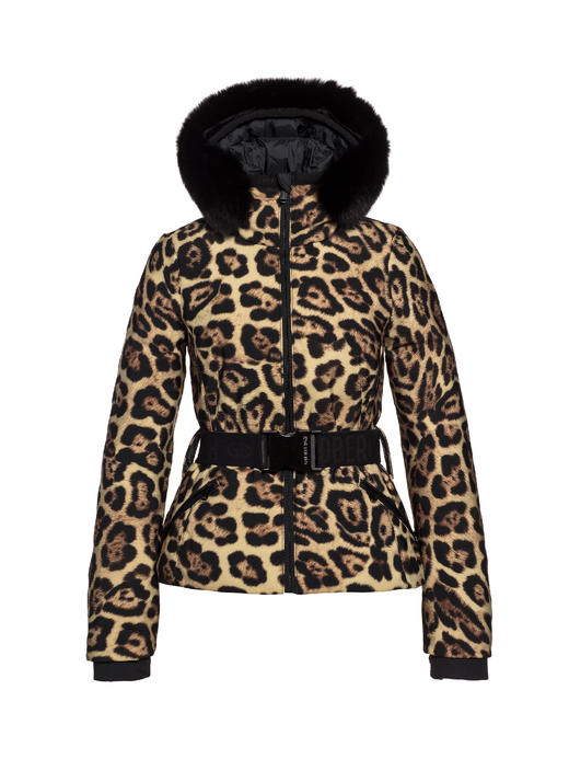 Goldbergh - Fierce Jacket Real Fox Fur - Jaguar - 女装 - 滑雪夹克 - 豹纹 商品图1