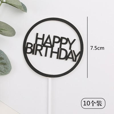 蛋糕插件  中英文生日快乐款 happybirthday 多款可选 商品图2