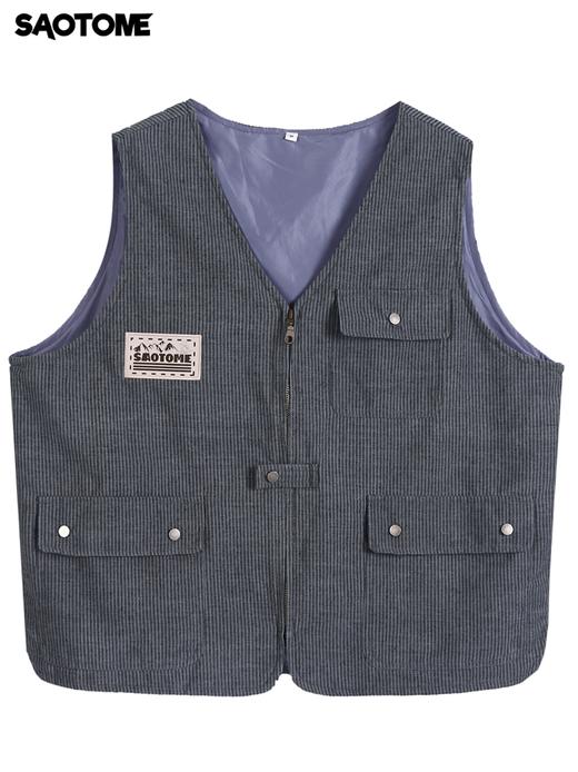 STME/MJ0013条纹廓形马甲 商品图0