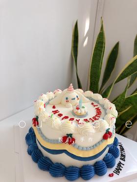 立体玉桂狗/大耳狗卡通复古手绘蛋糕-低糖处理无添加