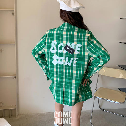 预售|SOMESOWE绿格子廓形西装外套 .潮快闪[福利品] 商品图3
