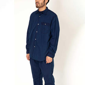 日本 hobo ARTISAN L/S SHIRT 职人制植物蓝染 炭染工装长袖衬衫