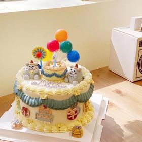 两只小老鼠复古蛋糕-低糖处理无添加