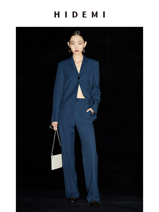 HIDEMI夜蓝一粒扣西装套装 一粒扣西装/长裤 商品图1