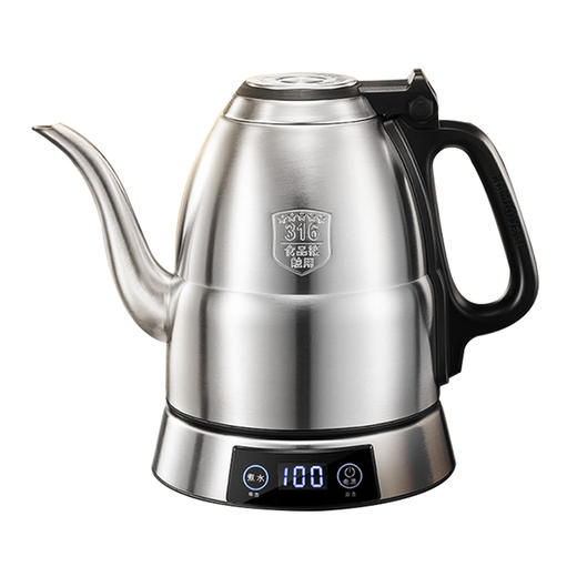 金灶 专业茶艺师壶316不锈钢电水烧水壶智能电茶壶E1（1.2L容量） 商品图0