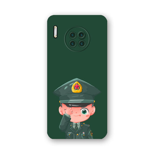 【定制卡通系列专属手机壳液态硅胶暗夜绿/黑磨砂卡，定制不退换下单请备注型号】 商品图1
