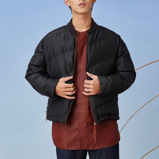 TANGY Collection/天意精品2021年秋冬新品植物染莨绸保暖羽绒服 商品图1