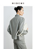 HIDEMI 斑鸠灰羊毛西装垫肩外套套装 短外套/中短裤 商品缩略图2