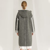 Famecoco范可儿毛呢大衣秋冬款连帽长款外套F218AC001 商品缩略图5