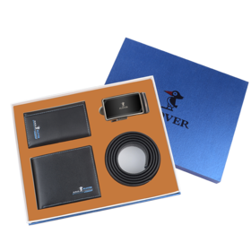 【献礼父亲节】PLOVER香港啄木鸟钱包钥匙包皮带套装   GD820026-3A