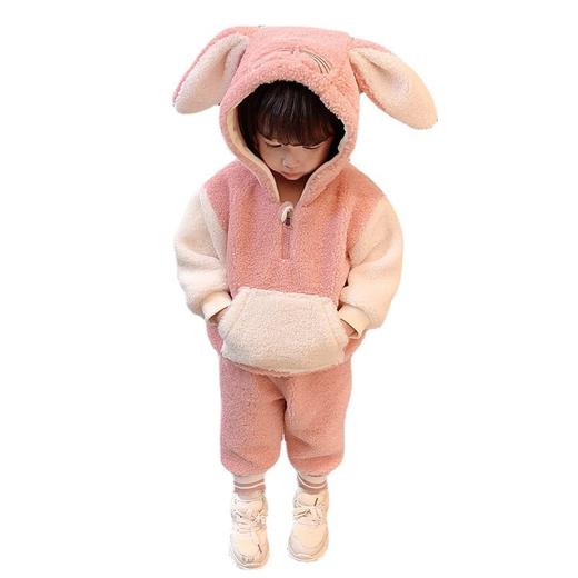 【童装】女童套装秋冬装新款儿童女小童加绒两件套冬季加厚女宝宝衣服 商品图4