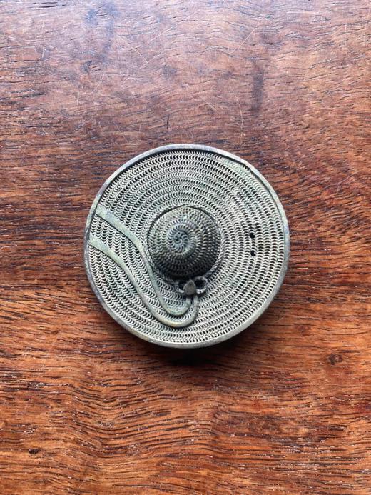 纯银丝编织宽沿帽型别针，顺丰包邮 商品图0