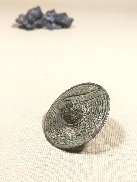 纯银丝编织宽沿帽型别针，顺丰包邮 商品图5
