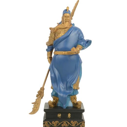 宇达青铜全铜摆件《神勇》彩绘 铜工艺品 关公 家居装饰摆件 商品图1