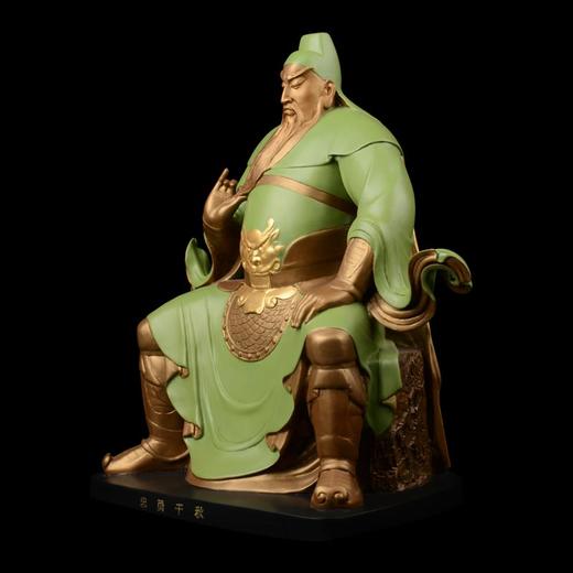 宇达青铜全铜摆件《忠勇千秋》彩绘 铜工艺品 关公 家居装饰摆件 商品图3