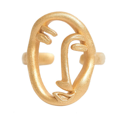 大都会博物馆现代派马蒂斯潮酷复古设计戒指项链耳环圈首饰套装 商品图4