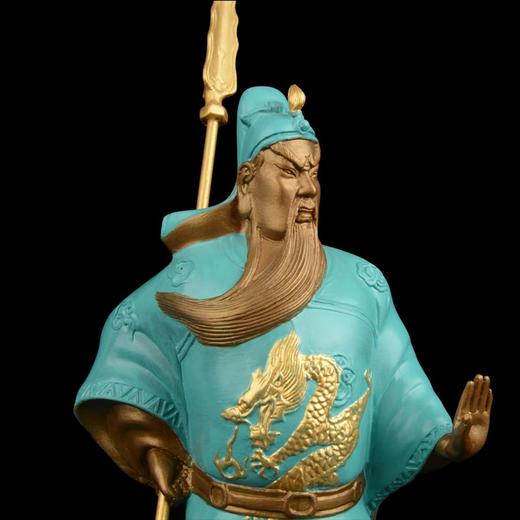 宇达青铜全铜摆件《武圣》彩绘 铜工艺品 关公 家居装饰摆件 商品图4