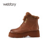 westory2021新款冬季厚底暖暖靴复古时尚女靴S21DS81321 商品缩略图1