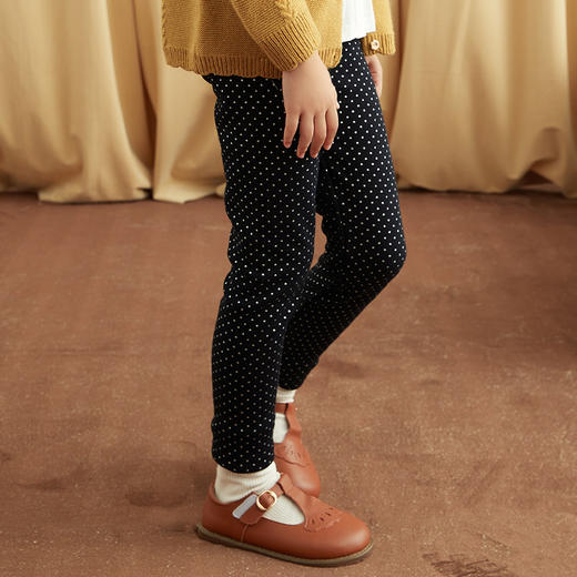 mette童装女童休闲打底裤2020秋冬新品女宝加绒保暖修身打底裤 商品图2