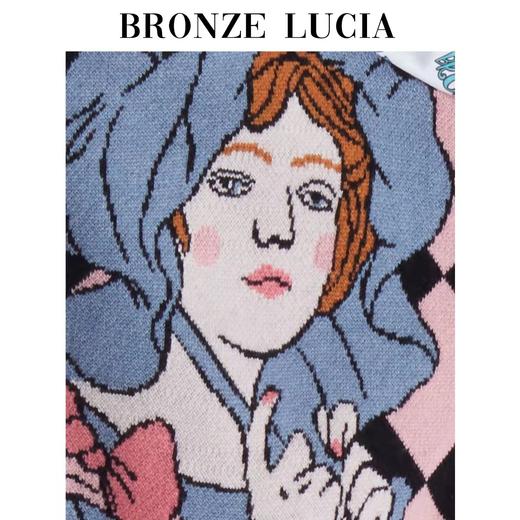 BronzeLucia MYWTD002 原创设计粉色羊毛毛衣宽松外套针织开衫女 商品图4