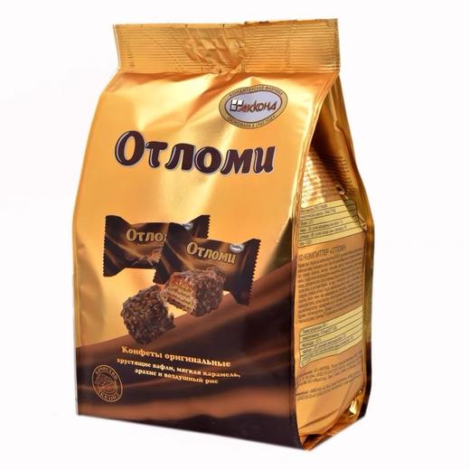 俄罗斯威化进口阿孔特焦糖果仁巧克力威化饼干260g袋装网红零食品 商品图0