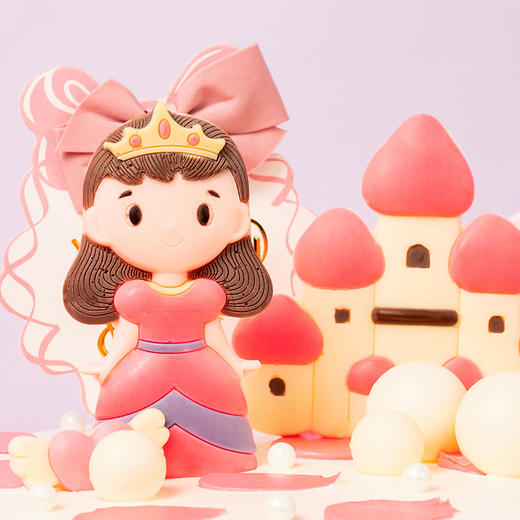 【女孩子都喜欢】公主城堡儿童蛋糕，火龙果、芒果、哈密瓜夹心，三种鲜果多汁沁甜（赣州幸福西饼q） 商品图2