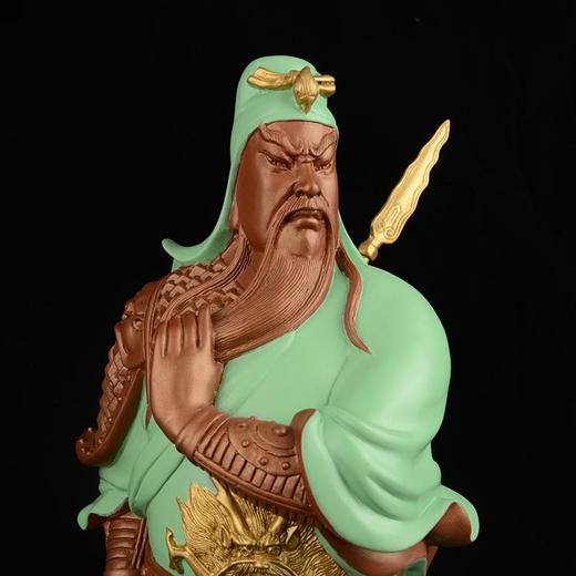宇达青铜全铜摆件《华夏之神》彩绘 铜工艺品 关公 家居装饰摆件 商品图4