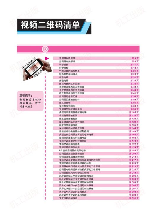 零基础学空调器维修（全彩印刷+视频讲解+空调故障代码速查手册）（定频、变频、中央空调全囊括） 商品图2