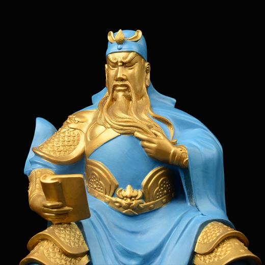 宇达青铜全铜摆件《精忠贯日月》彩绘 铜工艺品 关公 家居摆件 商品图4