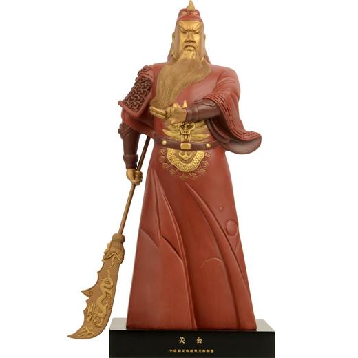 宇达青铜全铜摆件《关公1#》彩绘 铜工艺品 关公 家居装饰摆件 商品图1
