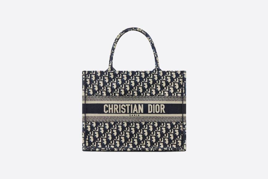 【二手98新】dior 迪奥 小号 book tote 蓝色刺绣印花手袋(21年5月15