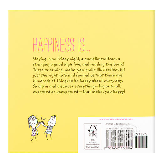 幸福是,500件关于快乐的小小事 英文原版 Happiness is . . .: 500 Things to be Happy About Lisa Swerling Ralph Lazar 商品图1