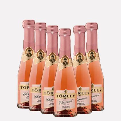 （六支装）原装进口(匈牙利) 抖音网红款特礼甜型桃红起泡酒 200ml 商品图0