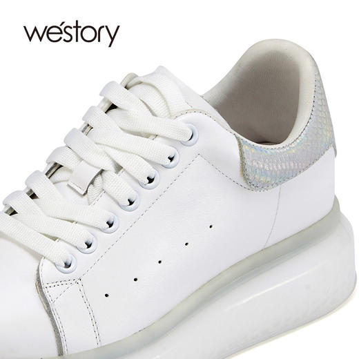 westory2021秋季新款小白鞋时尚休闲鞋厚底板鞋潮S21CM73731 商品图1