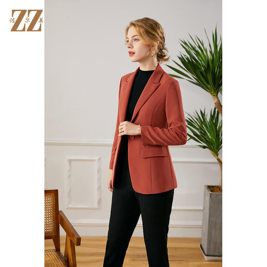 佐尔美2021秋季新款 西装领气质时尚简约短外套女E13SY20 商品图3