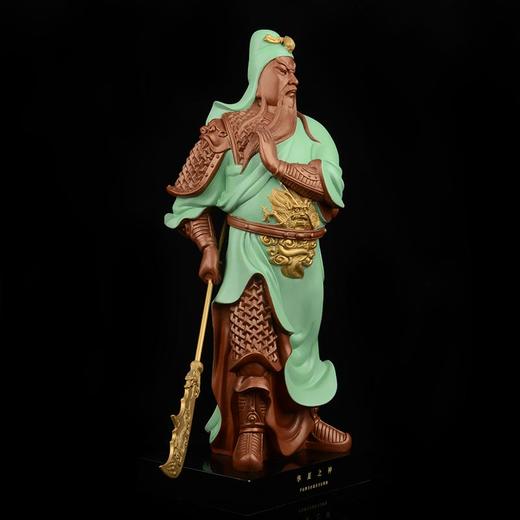 宇达青铜全铜摆件《华夏之神》彩绘 铜工艺品 关公 家居装饰摆件 商品图2