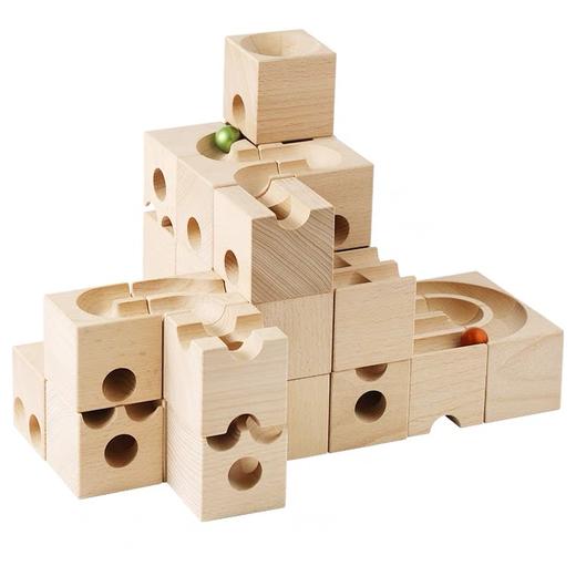 惟木匠心 立体轨道木制积木 商品图3