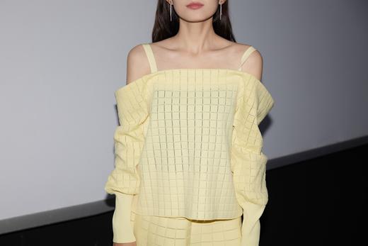 宽松一字肩针织衫 商品图6