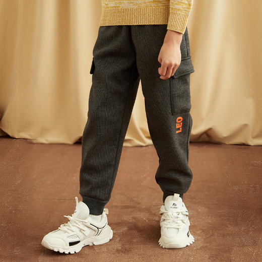 METTE童装男宝加绒加厚保暖休闲裤2020秋冬新品多口袋针织保暖裤 商品图1