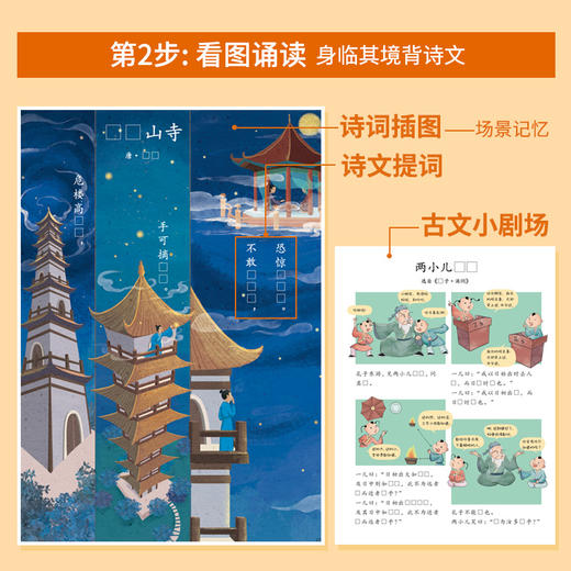 一套好玩易背的小学生古诗文《趣读古诗文》，三步记忆法，轻松背古诗 童书 商品图3