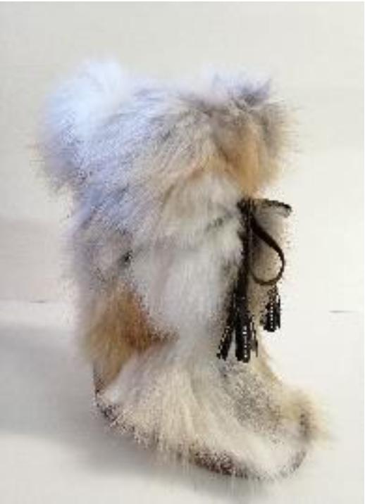 Diavolezza - Tall Fur Boots W Tassels W Wedge - Gold 女装 毛毛靴 金色 商品图1
