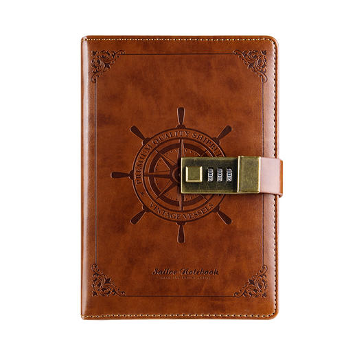 卡杰B6水手密码本CB6J9332复古日记本创意手帐记事本小学生魔法书网红文艺精致文具 商品图0