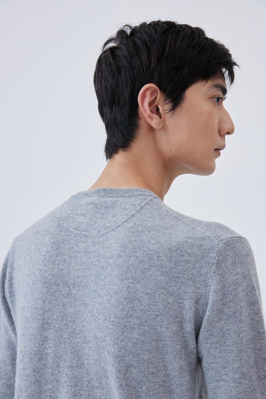 秋冬 圆领羊绒男套衫 SJF16M089N 商品图1