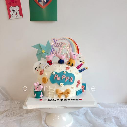 小猪佩奇一家卡通蛋糕（玩偶批次不同会有色差）-低糖处理无添加 商品图1