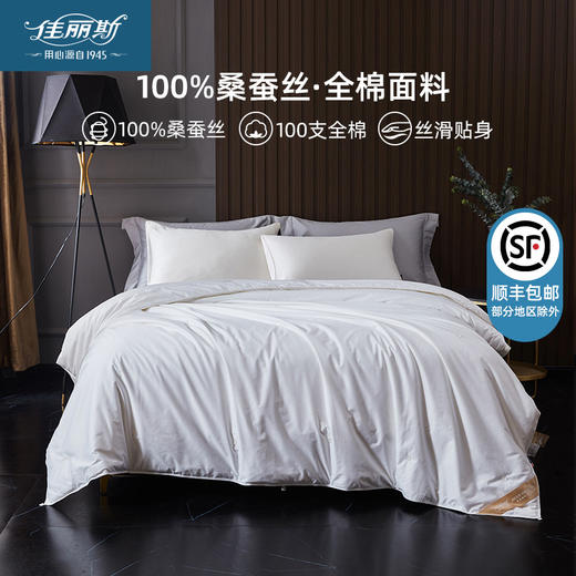 佳丽斯100支全棉润心桑蚕丝被双人春秋被冬被 商品图0