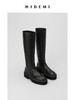 HIDEMI 黑色简约加厚增高底女鞋牛皮长靴 商品缩略图0