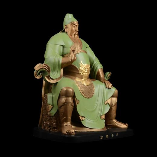 宇达青铜全铜摆件《忠勇千秋》彩绘 铜工艺品 关公 家居装饰摆件 商品图2