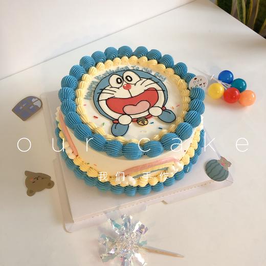 彩虹哆啦A梦/叮当猫/机器猫手绘蛋糕-低糖处理无添加 商品图2