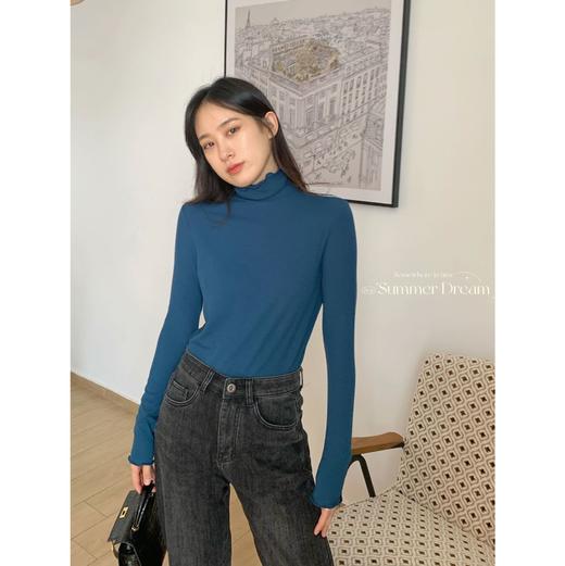 【99元任选3件】王炸升级！桑蚕丝绒发热打底衫 内里绒毛持续发热 坑条针织法 显瘦、大气 出街秒变女神 商品图3